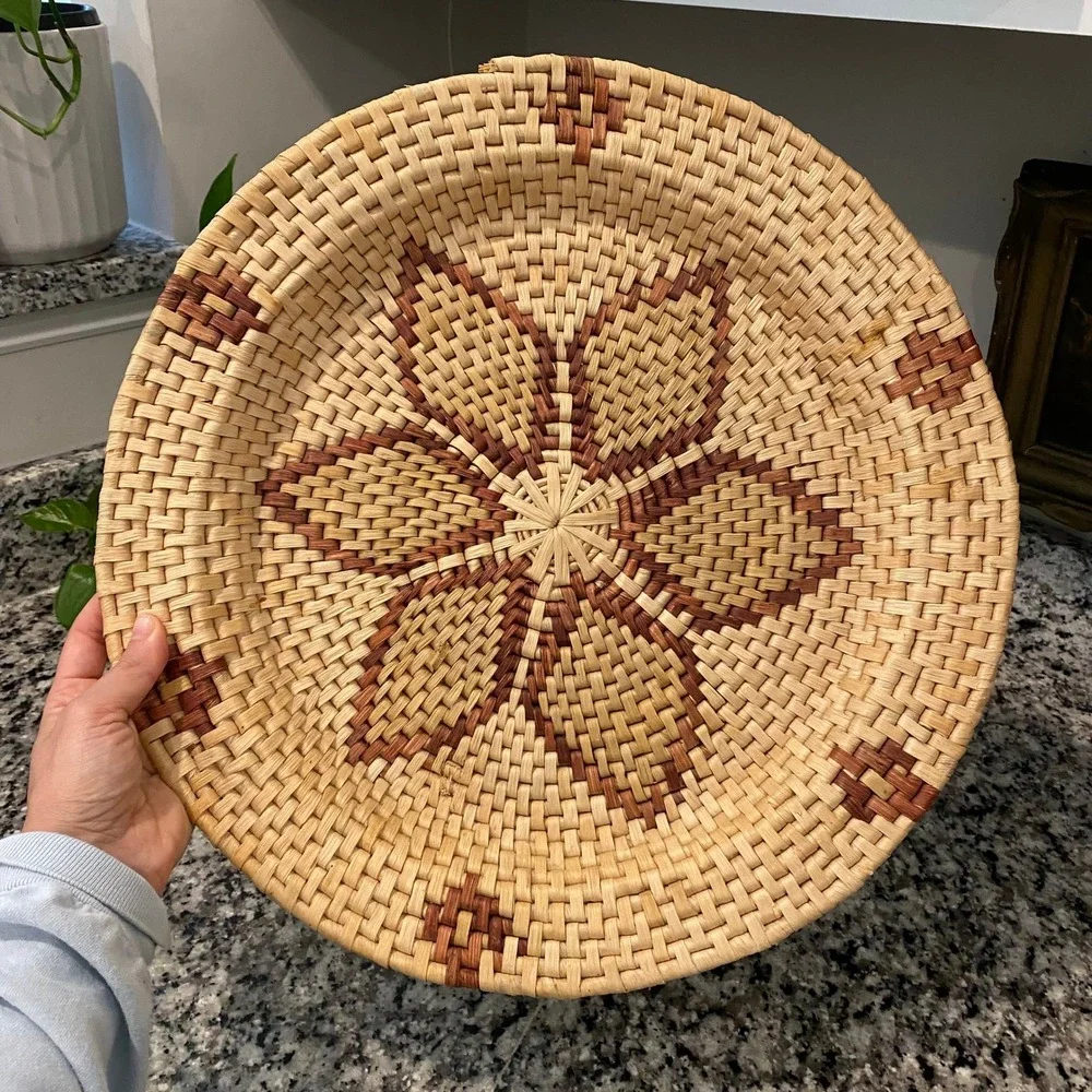 African Palm Leaves Basket